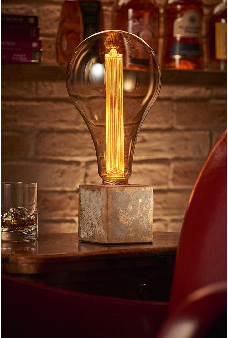Rio Napier Concrete Novelty Lamp Copper 40cm H X 16.8cm W X 16.8cm D