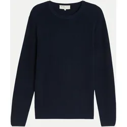 Basic Strickpullover Blau XL