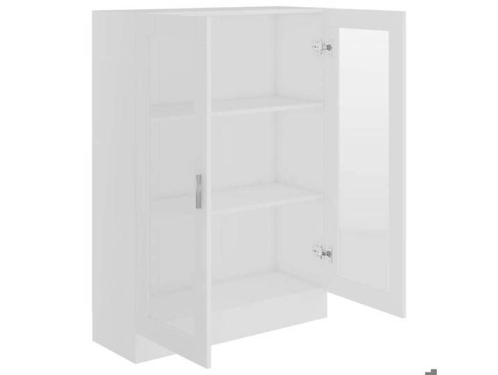 Maison Soldes Armoire à vitrine Bibliothèque Multi-Rangement - armoire à livres - Blanc 82 5x30 5x115cm Bois d'ingénierie N