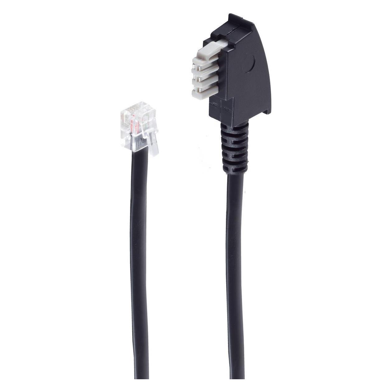 Shiverpeaks -BASIC-S--TAE N-Stecker auf Western-Stecker 6/6, für Fax-Geräte, 6-adrig, 3,0m (BS70163)