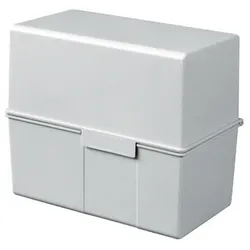 HAN Karteikartenbox A6 quer 300 Karten grau Packung mit 3 Stück