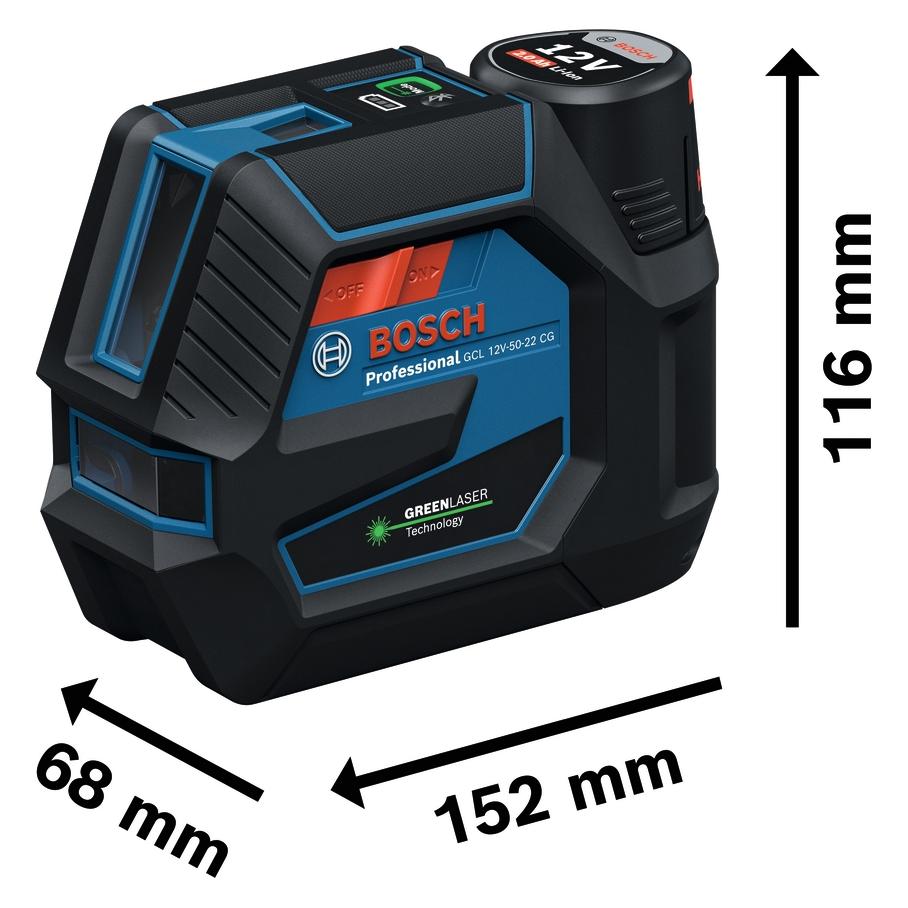Bosch Professional GCL 12V-50-22 (Kreuzlinienlaser, Punkt- und Linienlaser) (0601066S02)