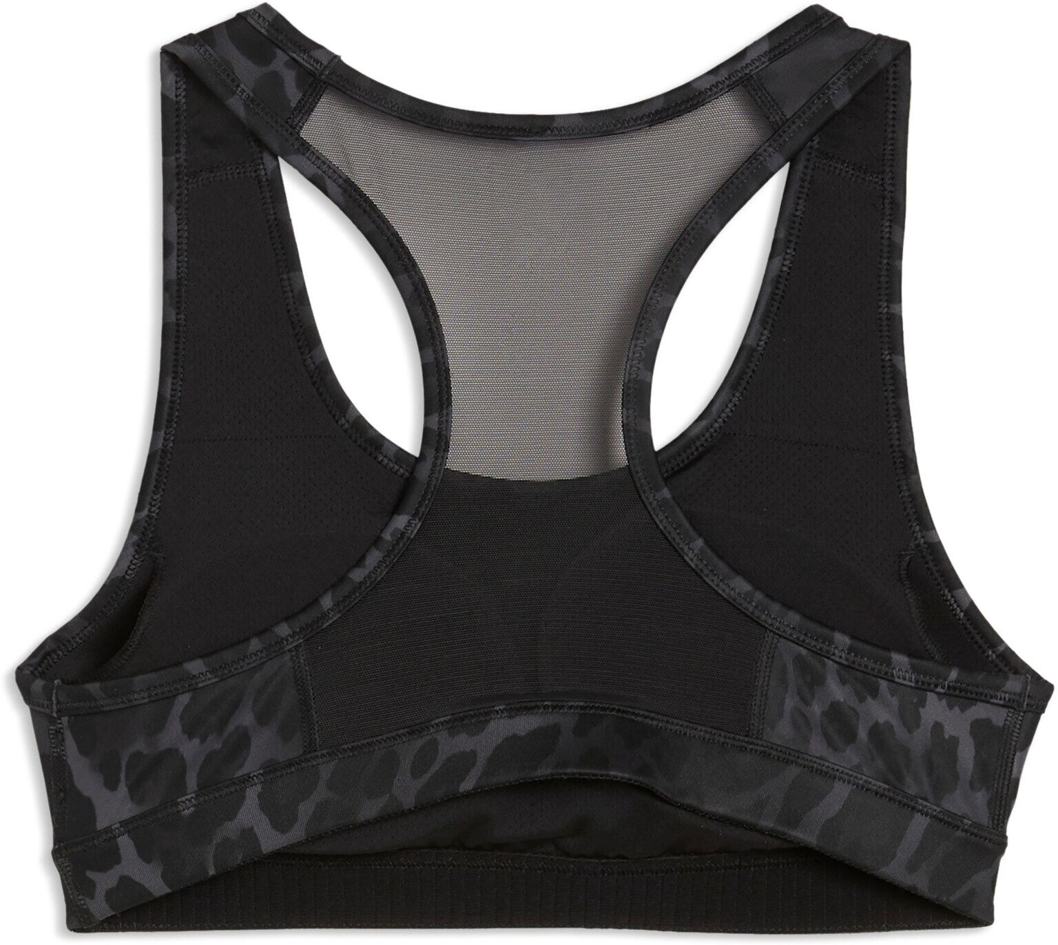 Sport-BH PUMA "4KEEPS BRA - P - SPOTTED HAZE - MID", Damen, Gr. XL, N-Gr, schwarz (puma schwarz), Interlock, Obermaterial: 85% Polyester, 15% Elasthan, schmal, BHs Sport-BH, mit Feuchtigkeitsmanagement, mit herausnehmbaren Polstern puma schwarz XL, N-Gr
