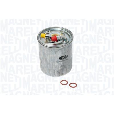 MAGNETI MARELLI Kraftstofffilter 152071761635 mit Anschluss für Wassersensor 126mm Chrysler Fiat Mercedes