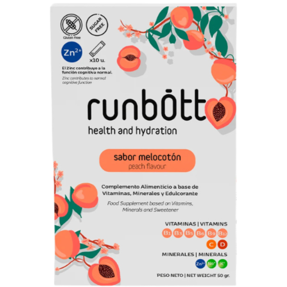 Runbott Health and Hydration Multivitamin Food Supplement 10&nbsp;un. Peach