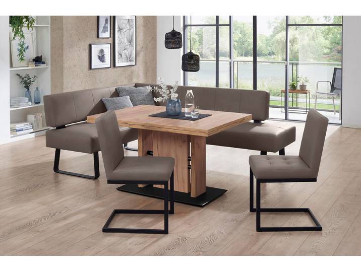K+W Komfort & Wohnen Spider II 4 Stk. tlg. langer Schenkel wahweise in 2 Breiten, 2 Freischwinger, 1 Tisch