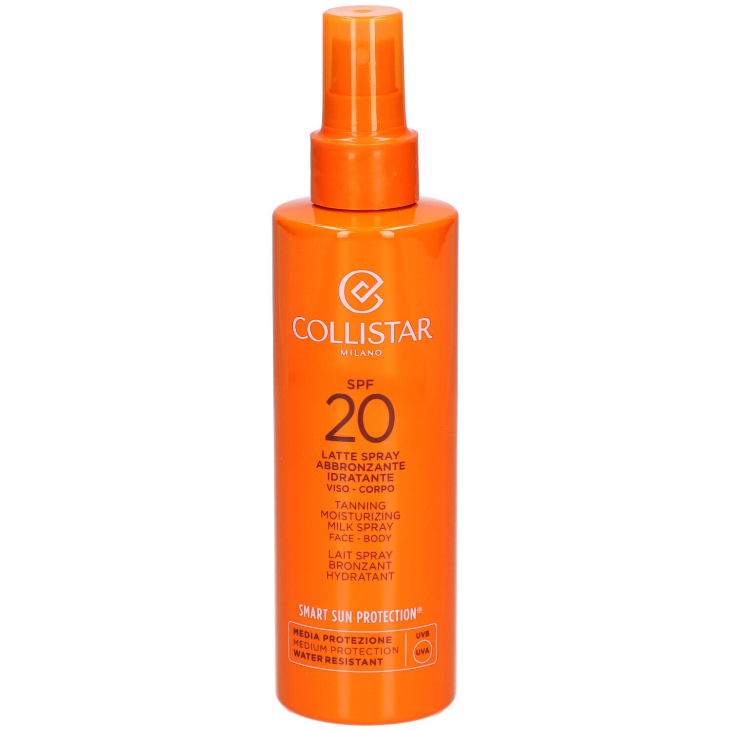 Collistar Tanning Moisturizing Milk Spray Face - Body Spf 20 265ml 200 ml Dosierspray