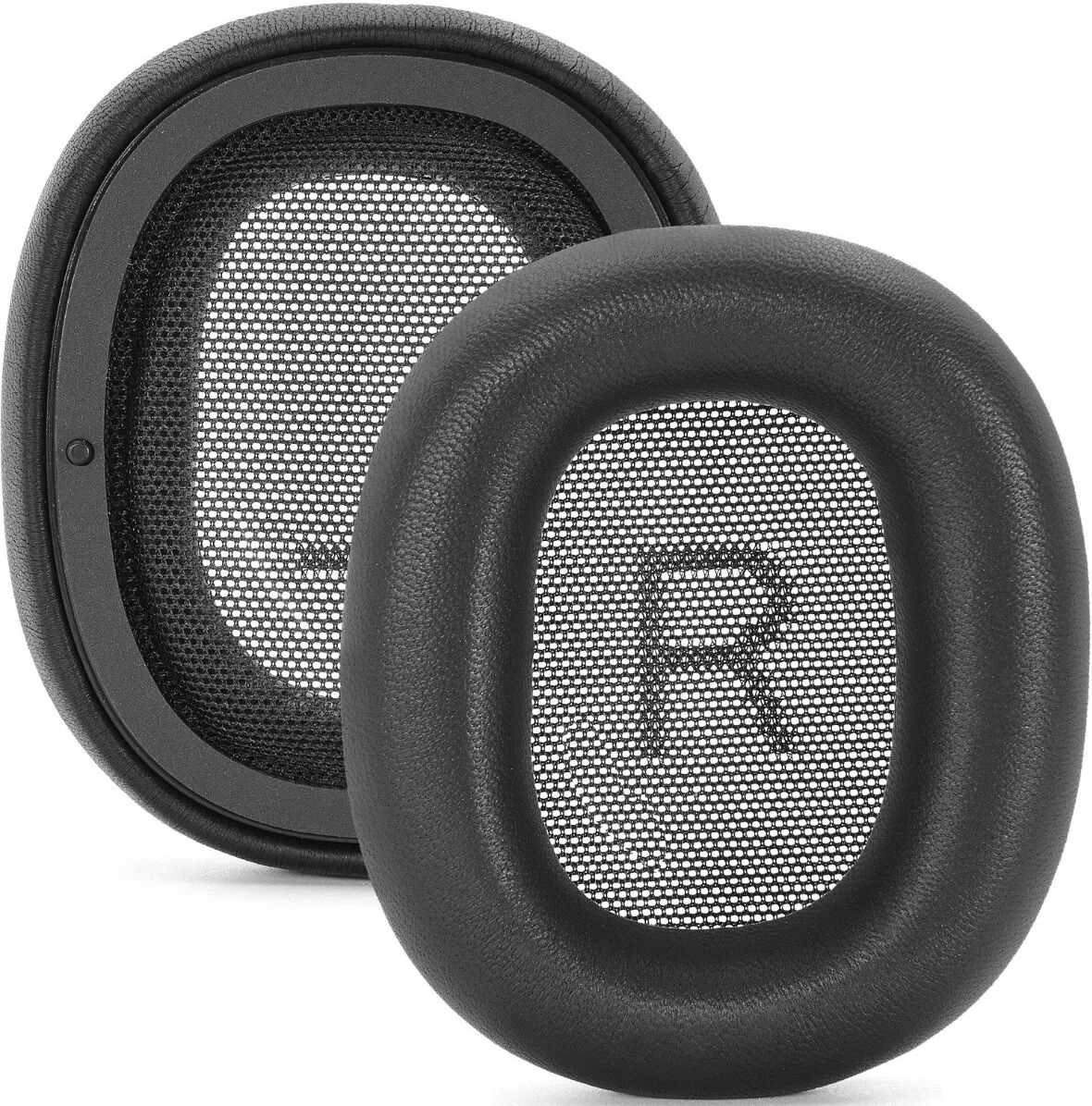 INF 2er-Set Lammleder Magnetische Ohrpolster, kompatibel mit Bang & Olufsen Beoplay H100 — Memory-Schaum Ersatz-Ohrpolster, Schwarz