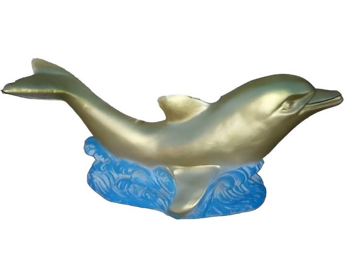 JVmoebel Couchtisch Delphin Tischskulptur aus Glas in bunten Farben (Packung), Made in Europa