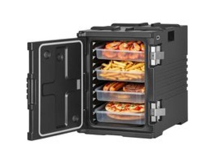 VEVOR Conteneur Isotherme 90 L, Caisson Isotherme Alimentaire pour Bacs GN sans Électricité, pour Maintien au Chaud ou Frais Restauration, Boîte de Transport Traiteur Empilable en LLDPE Loquet en Inox