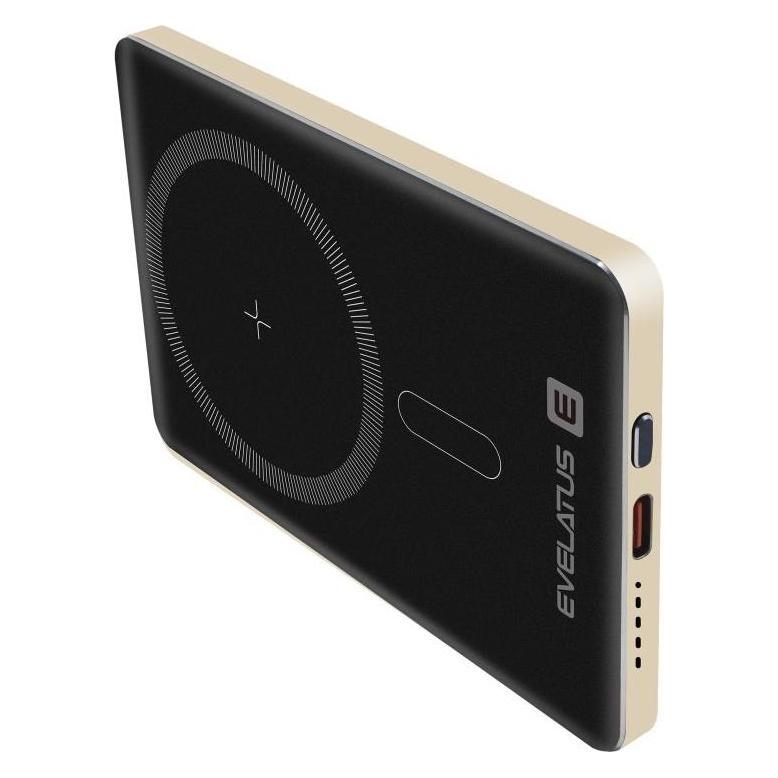 Evelatus Power bank PD20W 5000mAh Power Bank MagLink Elite With Wireless charging Gold (5000 mAh, 20 W, 18.50 Wh) (EVELATUS)