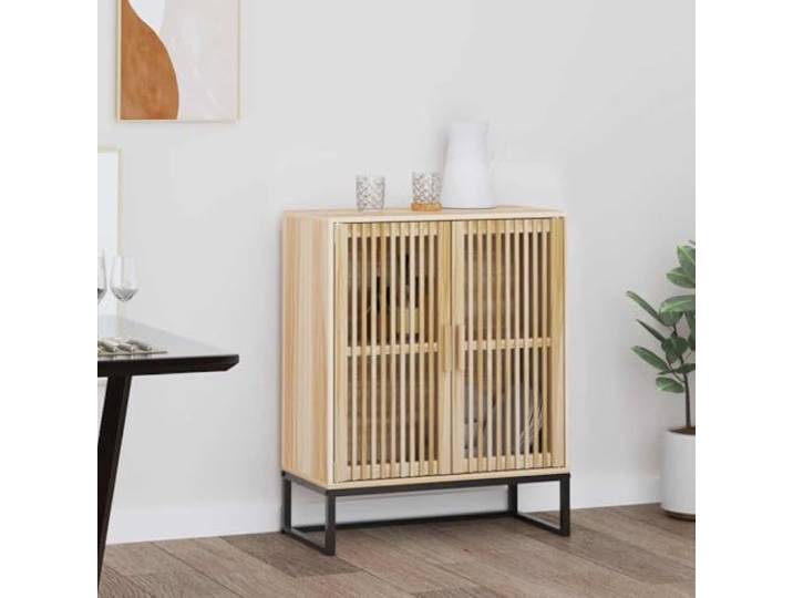 KGHFDVB Sideboard 60x30x75 cm Holzwerkstoff Mit Holztüren, Stabiler Eisenbein, Viel Stauraum, Für Wohnzimmer