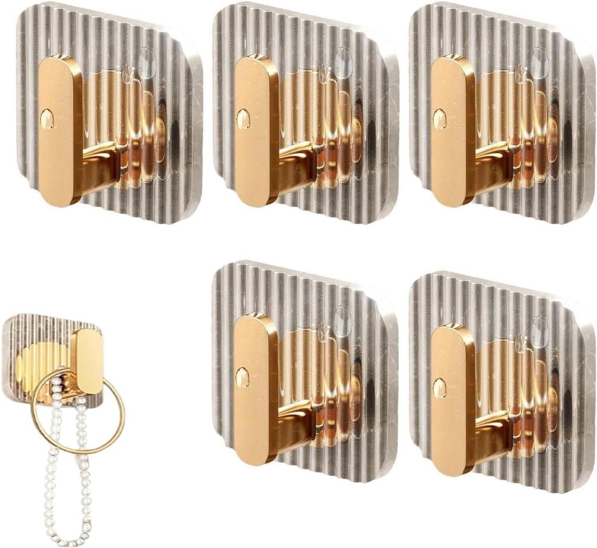 Inovra Plus Zelfklevende Wandhaken - 4 stuks - Acryl Wandmontagehaken voor Badkamer en Keuken