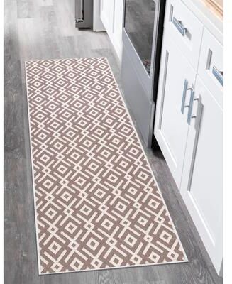 "SussexHome Non-skid Ultra-thin Blended Runner Rug - 20"" x 59"""