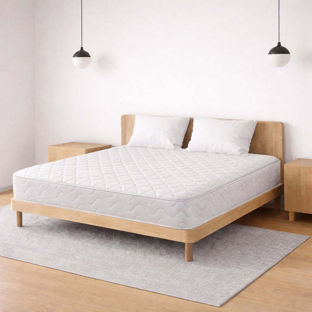 White Noise Open Coil Spring Memory Mattress Single (3')