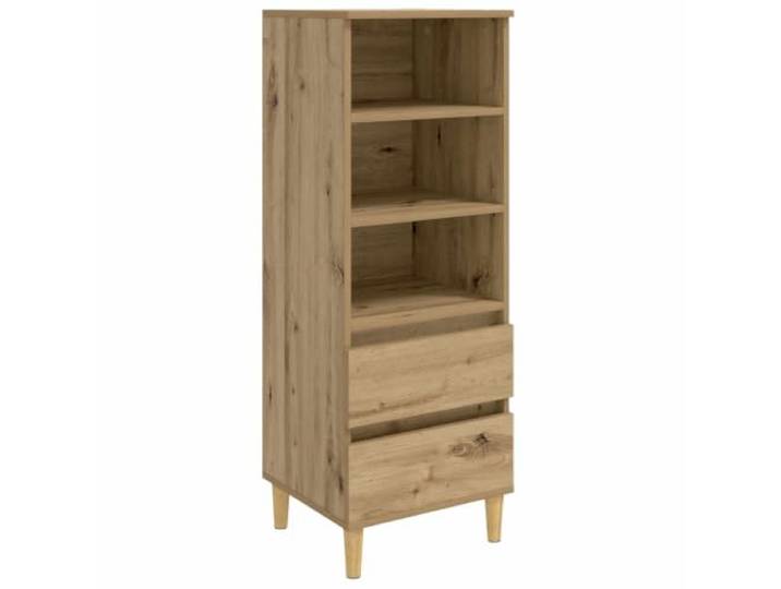 HGFDVCMR Highboard Artisan-Eiche 40x36x110 cm Holzwerkstoff Kommode Kompakter Beistellschrank in Artisan-Eiche-Optik mit konischen Beinen für Wohnzimmer, Flur und Schlafzimmer.
