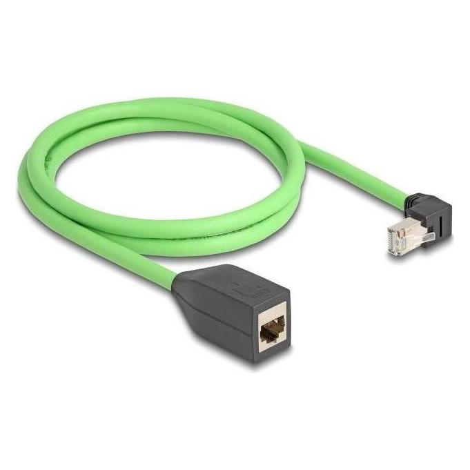 Delock RJ45 Netzwerk Verlängerungskabel Cat.6A Stecker unten (SF/UTP, CAT6a, 1 m) (80886)