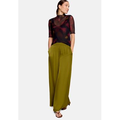 Kurzarmshirt ZERO "Damen mit Muster", Damen, Gr. 40, schwarz, dunkelrot, Stoff, Obermaterial: 95% Polyester, 5% Elasthan. Futter: 95% Polyester, 5% Elasthan, figurbetont normal, Shirts, Material