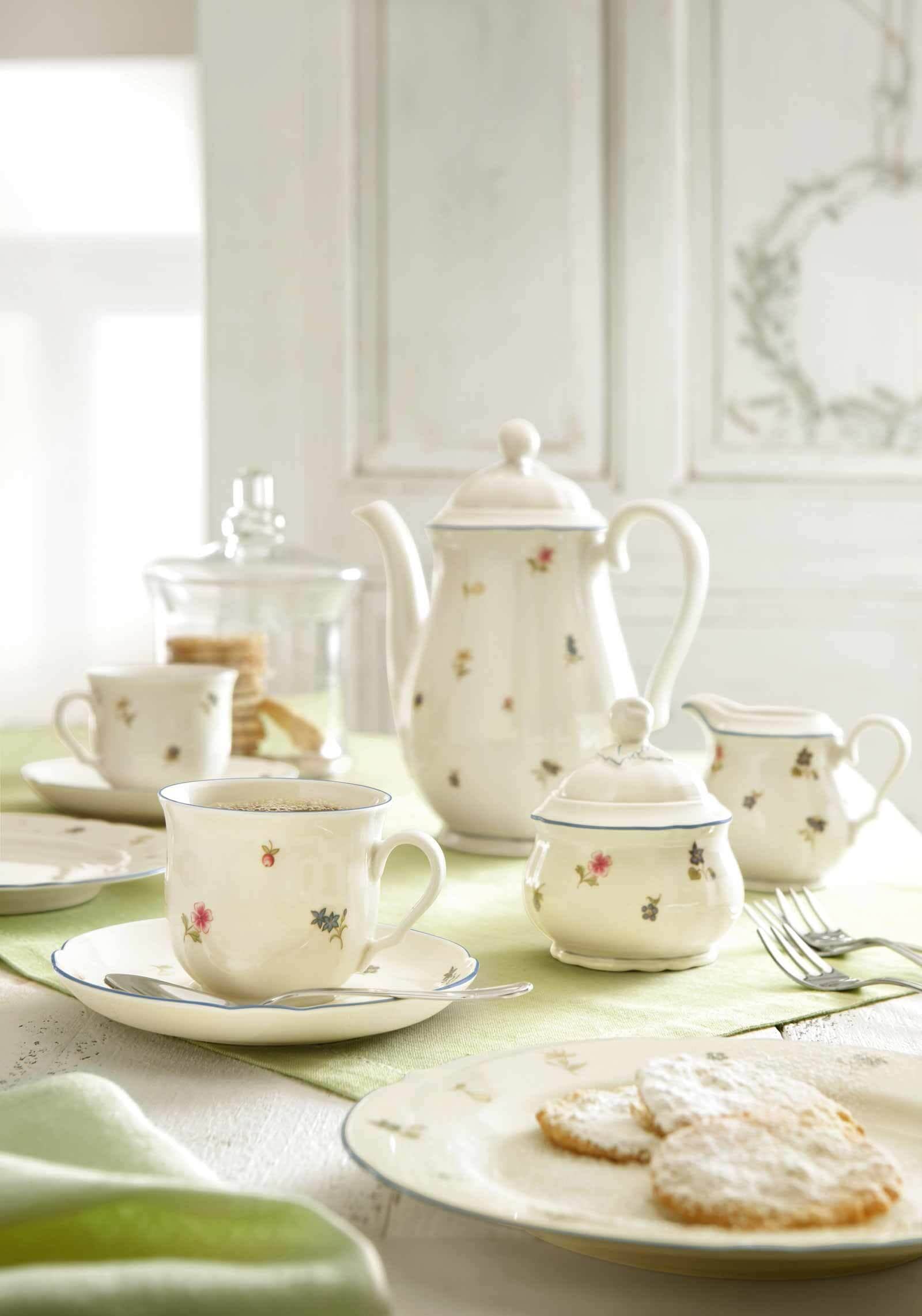 Teekanne SELTMANN WEIDEN "Kaffeekanne Marieluise Elfenbein Streublume 1,30 l bunt", bunt, Kannen, Teekanne