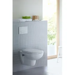 Duravit D-Code WC-Set 45700900A1 wandhängend, mit WC-Sitz, Rimless, Durafix, Weiß Hochglanz