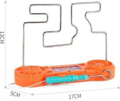 Inspired Living Kids Electric Touch Maze Game Safe Shock STEM Skill Challenge Toy orange