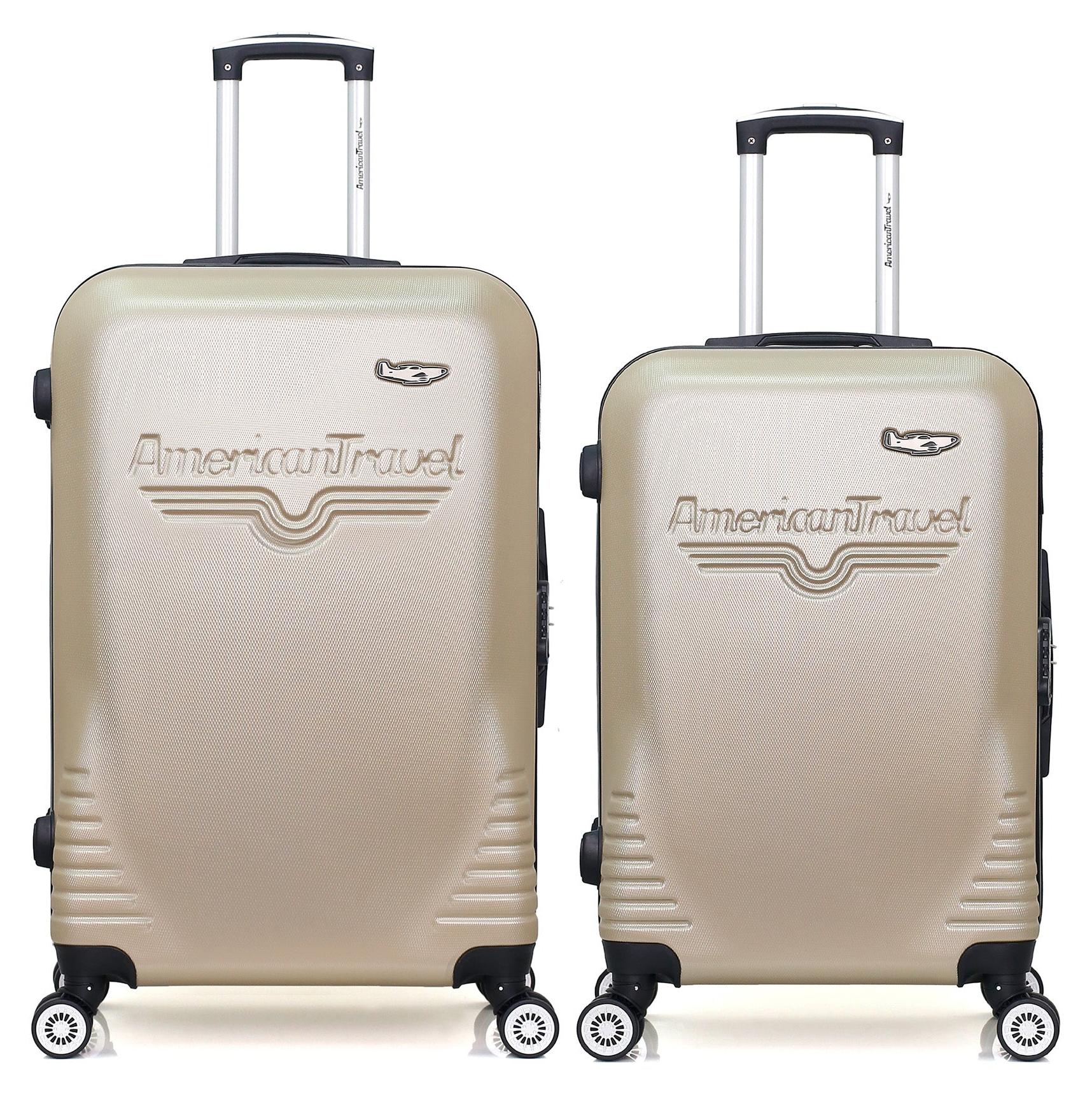 AMERICAN TRAVEL - 2er-Set - Großer Koffer und Wochenendkoffer DC