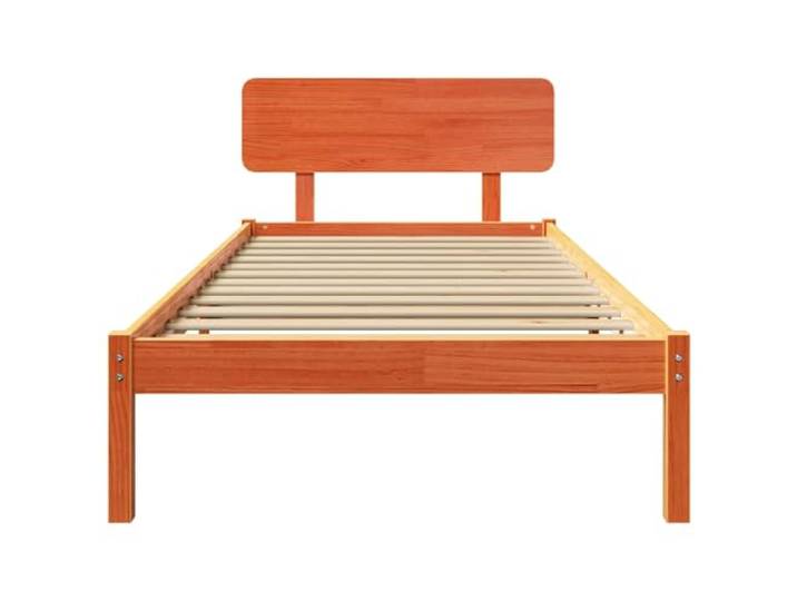 KTHLBRH Bettgestell Kiefer massiv 90 x 200 cm braun Minimalistisches Design, klare Linien, robuste Basis, geeignet für moderne und klassische Stile