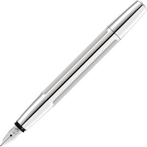 Pelikan Füller Pura P40, Feder B, aus Aluminium, silber, polierte Edelstahlfeder
