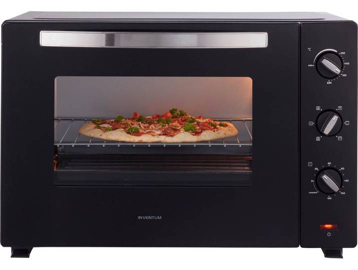 Inventum OV607B Vrijstaande oven - 60L - Hetelucht - Draaispit - 100-230°C - 5 ovenstanden - Zwart
