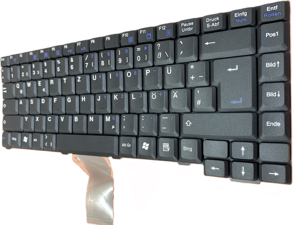 T-ProTek Duits toetsenbord zwart, compatibel met Packard Bell Easynote R1930 en R6000