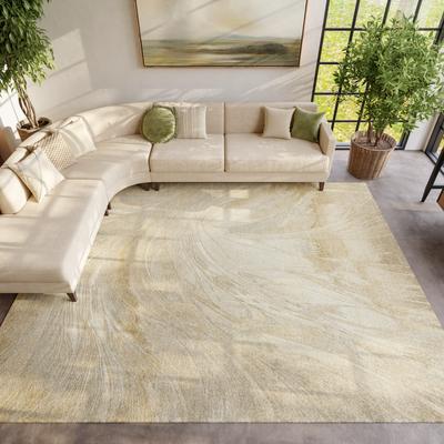Nourison Brushlight Beige Grey Textured Wool Blend Indoor Rug