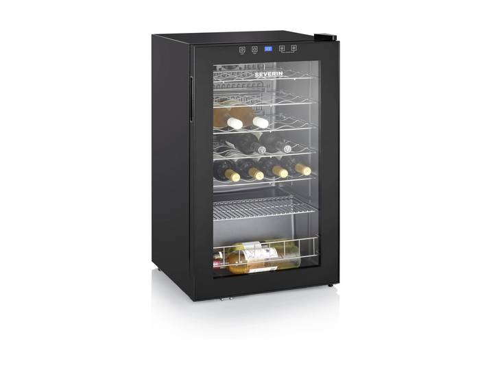SEVERIN Weinkühlschrank WKS8908 Rechts , Energieeffizienz: G, schwarz, B:48cm H:85cm T:43cm, Weinkühlschränke, Weinkühlschrank