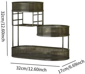 Uplifted Finds Countertop Metal Wire Fruit Basket & Space Saving Serving Stand black With Case