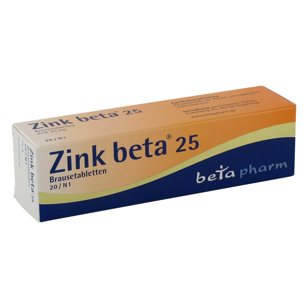 betapharm Arzneimittel GmbH Zink beta 25 08653457