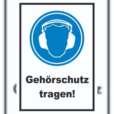 HB-Druck Gehörschutz tragen Schild A6 (105x148mm)