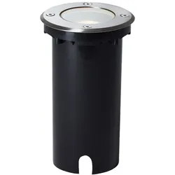 Brilliant Itch Bodenleuchte Außen IP67 - Bodeneinbauleuchte Edelstahl 11 cm für Garten & Einfahrt - GU10 - LED geeignet - Leuchtmittel nicht enthalten - Ø11 cm x 17,5 cm