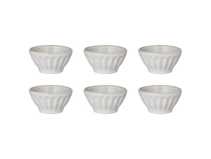 Dipschale BERGAMO 6er-Set Ø 9cm Weiß/Weiß