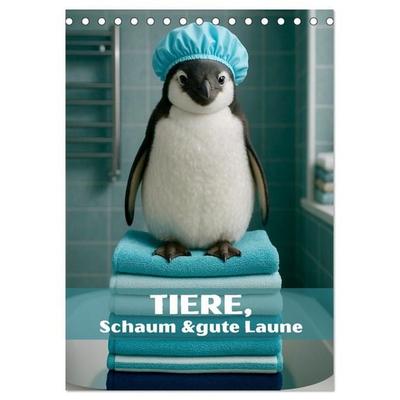Tiere, Schaum und gute Laune (Tischkalender 2027 DIN A5 hoch), CALVENDO Monatskalender