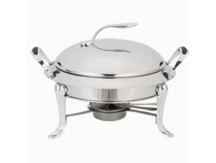 wärmebehälter Behälterwärmer-Chafers und Buffetwärmer-Sets Runder Buffet-Chafer aus Edelstahl mit Deckel, rundes Chafing Dish-Buffet-Set