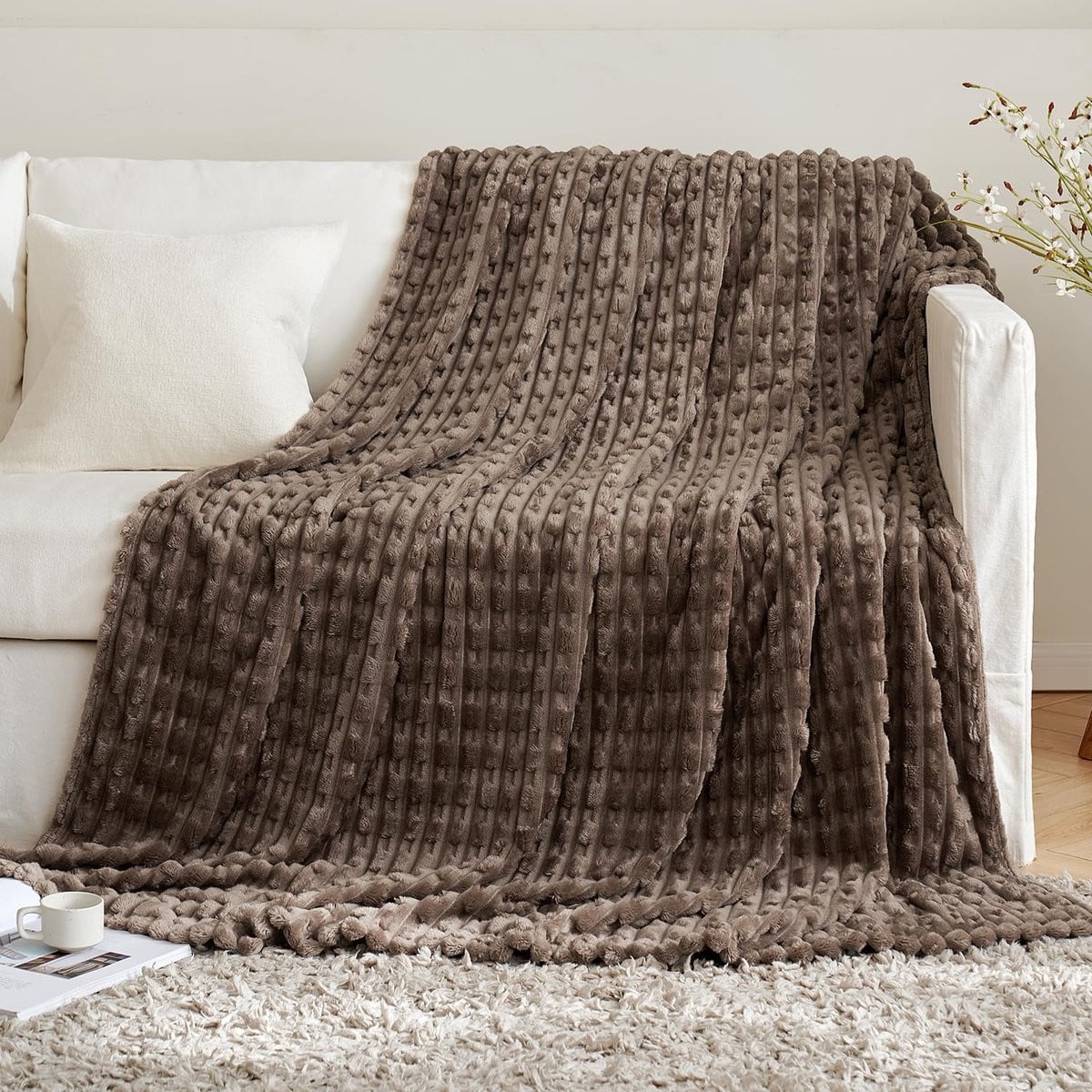 Zachte flanellen fleece deken voor volwassenen