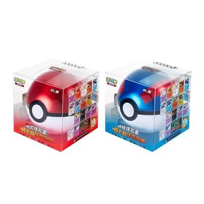 Pokemon Card Gift Box Pokeball Style Premium Trading Card Set duo Pokemon