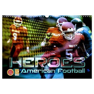 HEROES - American Football (Wandkalender 2027 DIN A3 quer), CALVENDO Monatskalender