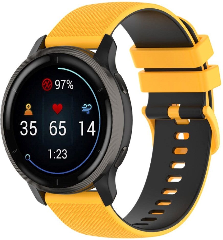INCOVER Smartwatch Silikone Rem (22mm) Gitter - Gul / Sort