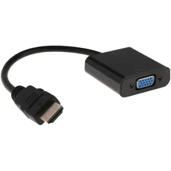 RS PRO HDMI to VGA Adapter AV-Adapter Male HDMI - Female VGA, 150mm (HDMI, VGA), Video Adapter, Schwarz