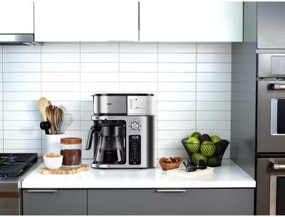 Braun MultiServe Plus 10- Cup Pod Free Drip Coffee Maker, 7 Brew Sizes / Hot & Cold Brew & Hot Water for Tea, Stainless steel