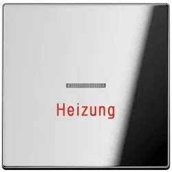Jung GCR2990H Wippe mit Lichtleiter, Aufschrift ”Heizung”, Metall verchromt, Serie LS, glanzchrom