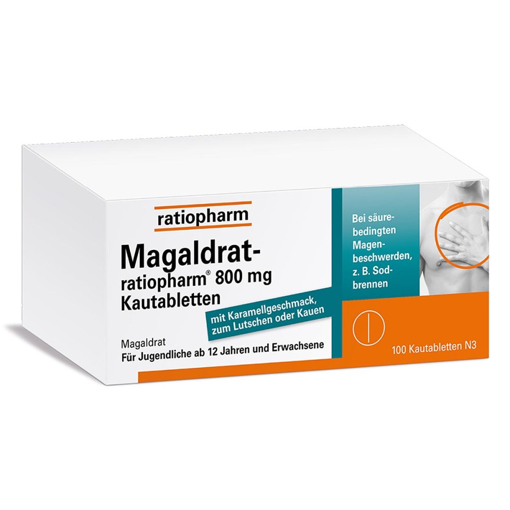 ratiopharm GmbH Magaldrat-ratiopharm® 800 mg Kautabletten 04869893
