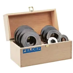 Felder Anlaufringset, in Holzkiste, Durchmesser: 115, 120, 125, 130, 135, 140, 145, 150 mm