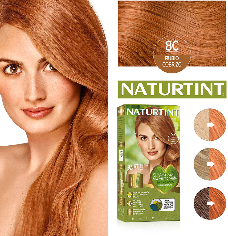 Tintura Naturtint sem amônia #8C-Loiro Cobre