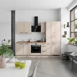 Küchenleerblock Easytouch High o. Geräte Sandfarben